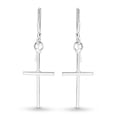 thumbnail image 1 of Aretes Colgantes Cruz Fina Plata Ley 925 | Aretes Clásicos Plata Ley | Aretes para Mujer y Hombre | Aretes Cruz | Adorno Religioso | Regalo Especial, 1 of 7