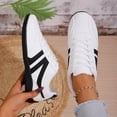 thumbnail image 3 of Rokment Women's Orthopedic Wedges Walking Tennis Shoes Casual Fashion Sneakers Comfortable Vintage Color Block Arch Support Skate Running Shoes White Size 9, 3 of 6