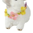 thumbnail image 5 of Northlight 6.5" Sisal Piglet with Floral Lei Spring Figure - White, 5 of 6