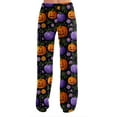 thumbnail image 4 of LHVUOA Halloween Womens Pajama Pants Super Soft Cute Halloween Print Pajamas Comfortable Elastic Waist PJs with Pockets, 4 of 7