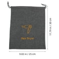 thumbnail image 2 of Minkissy Hair Blower Bag Dark Grey Faux Linen Dustproof Waterproof For Travel 1Pack, 2 of 6