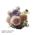 thumbnail image 3 of JHyouerji Faux Peony Rose Artificial Flower Bouquet 13x2 Inch Lavender Plastic Floral Stem for Wedding Table Home Vase Decor, 3 of 7