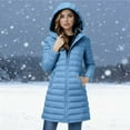 thumbnail image 5 of Yangnuo Womens Trendy Warm Hooded Long Puffer Jackets Fall Winter Women's Fashion Thickened Loose Down Jacket With Drawstring And Pockets, 5 of 6