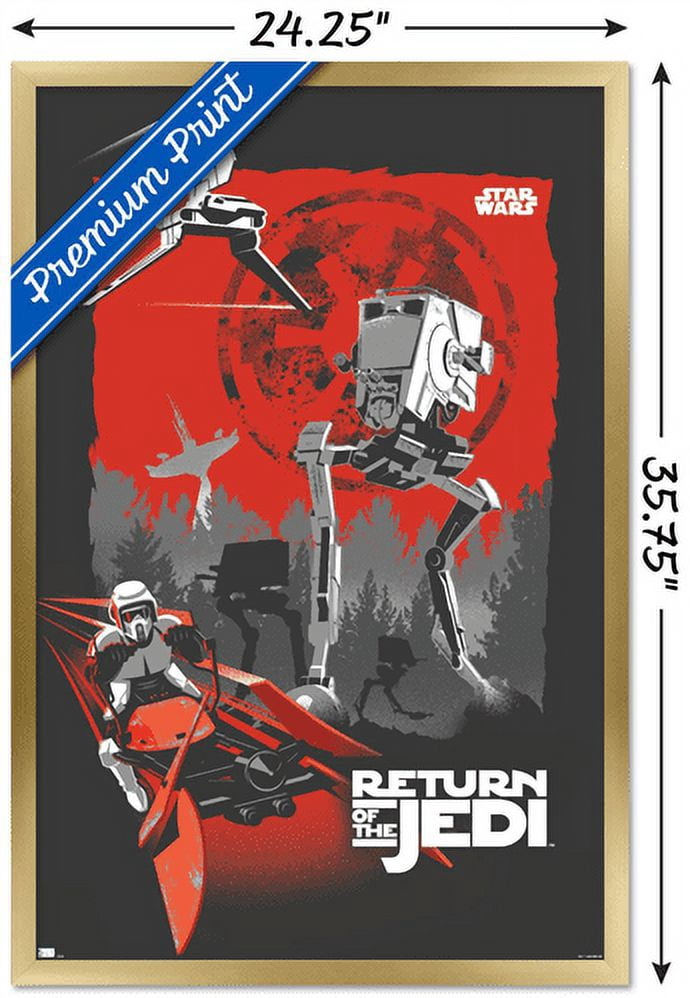 Star Wars: Return of the Jedi - Scout Trooper Wall Poster, 22.375" x 34", Framed