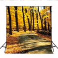 thumbnail image 3 of BSDHOME Polyester Autumn Fall Scenery Photo Booth Natural Forest Scenic Backdrops Falls Road Props for Fotografia Professional Photography Background 5x7ft, 3 of 4