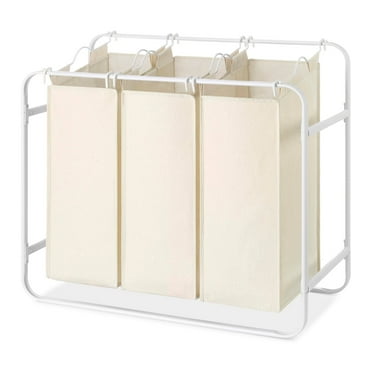 Retro Triple Laundry Sorter White