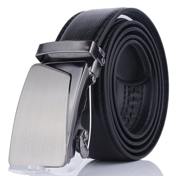 Mens Ratchet Belt Automatic Buckle Waist Belt for Dress Pants Jeans – Trim to Fit Micro Adjustable Belt No Holes – Casual Business Belt for Men A