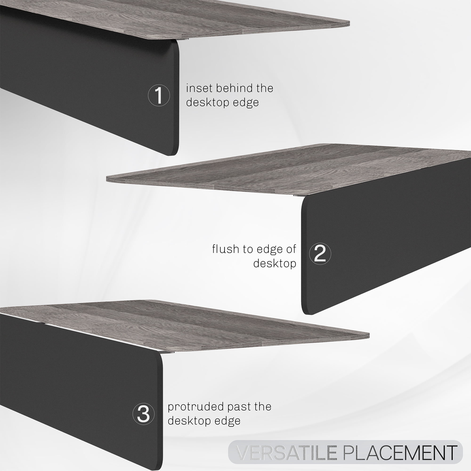 VIVO Black 59" x 12" Laminate Modesty Panel for Office Desk