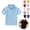 Sky Blue, variant on Mfakffe Toddler Polo Shirts Summer Back To School School Uniform Short Sleeve Comfortable Casual Lapel Collar T Shirts(Yellow,9-10 Years)