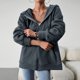 thumbnail image 5 of Sudadera básica para mujer ajuste holgado color sólido manga larga cremallera ropa de calle traje Hugtrwg Para estrenar, 5 of 9
