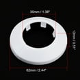 thumbnail image 3 of Uxcell 34-35mm PP Plastic Water Pipe Cover Decoration 4 Pack White, 3 of 5