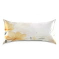 thumbnail image 3 of JSTEL Gold Flower White Marble Satin Pillowcase Queen Size Pillow Cases Envelope Closure Bed Pillow Cover, 20 x 30 inch, 3 of 9