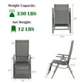 thumbnail image 3 of Costway Outdoor Foldable Reclining Chair Aluminum Frame 7-Position Adjustable, 3 of 8