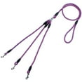 thumbnail image 1 of Pet Dog 3 Way Nylon Woven Coupler Traction Leash 3 Small Dogs Walking Leader, 1 of 8
