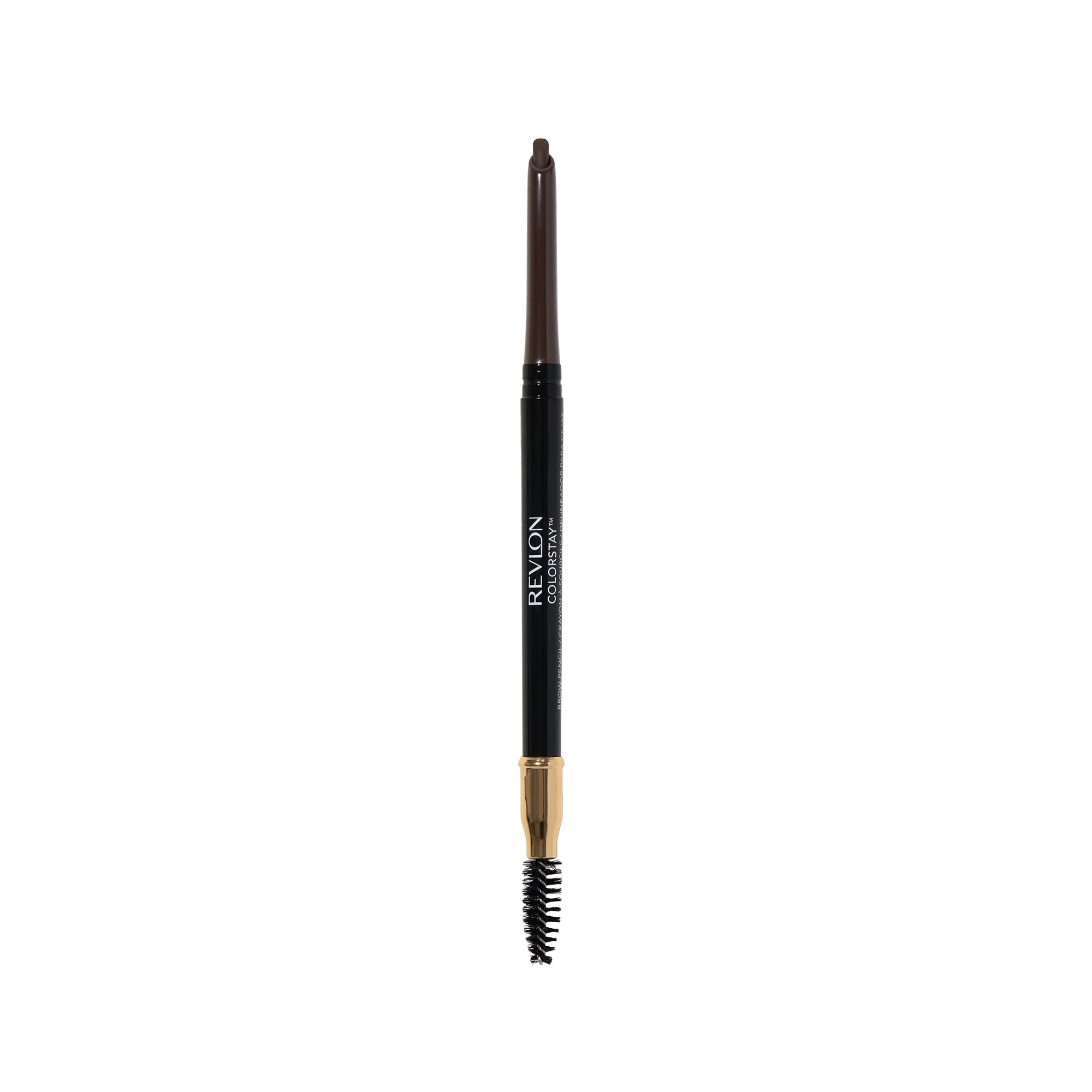 Revlon ColorStay Waterproof Longwearing Eyebrow Pencil, Retractable Angled Tip Applicator, 220 Dark Brown, 0.021 oz