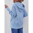 thumbnail image 4 of Sidefeel Fashion Sweatshirt for Women Hooded Sweatshirt Long Sleeve Oversized Hoodies Pullover, 4 of 7