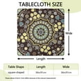 thumbnail image 2 of Tablecloth Paisley Vintage Bohemian Pattern Waterproof Squre Cover with Elastic Edges and Backing for Elegant Dining, 2 of 5