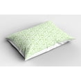 thumbnail image 2 of Ambesonne Butterfly Pillow Sham 2 Pack, Green Flying Animals Art, 26"x20", Lime Green and White, 2 of 3