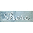 thumbnail image 2 of Harbick, N. 14x7 Black Ornate Wood Framed with Double Matting Museum Art Print Titled - Blue Shore, 2 of 4