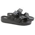 thumbnail image 3 of Weestep Essential lightweight double buckle slip-on flat adjustable women’s men’s sandals(Charcoal, W6-6.5/M4-4.5), 3 of 7