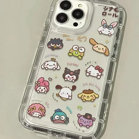 Cartoon Hello Kitty Clear Phone Case For iPhone 15 14 13 12 11 Pro Max XR XS X 8 7 6 6S Plus SE 2020 Shockproof Silicone Cover