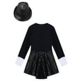 thumbnail image 6 of Yruioon Kids Halloween Circus Outfits Sequins Dance Leotard Dress Girls Ballet Latin Jazz Performance Black 10, 6 of 7