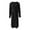 Black, variant on BangWanChi Black Dresses for Women Women‘s Casual Lace Up Loose Long Sleeve Solid Round Neck Long Dresses