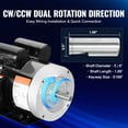 thumbnail image 3 of 1.5HP Electric Motor 3450 rpm, AC 115V/230V, 56C Frame, Air Compressor Motor Single Phase, 5/8" Keyed Shaft, CW/CCW Rotation for Agricultural Machinery and General Equipment, 3 of 4