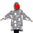 thumbnail image 2 of TheFound Unisex Warm Blanket Hooded Sweater Winter Lamb Wool Couple Outfit, 2 of 6