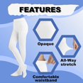 thumbnail image 4 of ORUYROP Women's Solid Colored Opaque Microfiber Footed Tights, 4 of 7