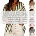 thumbnail image 2 of Guluxicc Women's Striped Shirts with Pocket Loose Long Sleeve V Neck Beach Tops for Summer Vacation Outfits, 2 of 6