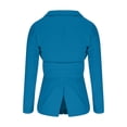 thumbnail image 3 of UTSJKR Women's 2024 Fashion Long Sleeve Blazer Jackets Casual Open Front Collar Fall Cardigan Business Office Jacket Work Suit with Belt Blue XXL, 3 of 4