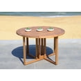 thumbnail image 3 of Safavieh Wales Indoor/Outdoor Folding Round Dining Table, Natural, 3 of 8