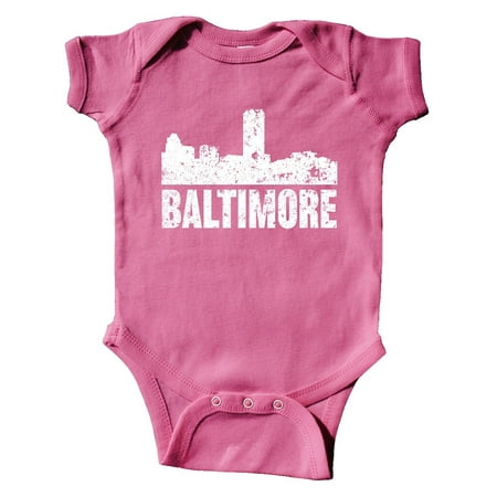 

Inktastic Baltimore Skyline Grunge Gift Baby Boy or Baby Girl Bodysuit