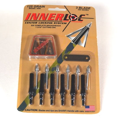 “Innerloc 3-Blade 550 Series Broadheads”  - 125 grains