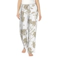 thumbnail image 2 of Lsque Vintage Stylized White Color Print Women's Pajama Pants, Lounge Pant - Comfortable Home Wear,Elastic Waistband, Stylish Design-XX-Large, 2 of 9