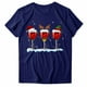 thumbnail image 4 of Gibobby Camiseta Navideña De La mujer Navidad Moda Casual Copa de Impresión Manga Corta Cuello Redondo Suelta Camiseta Blusa Tops(Azul,G), 4 of 5