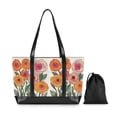 thumbnail image 7 of FORMRS Canvas Laptop Tote Bag for Women with 15.6" Computer Compartments Shoulder Handbag, Hand Drawn Floral, 7 of 7