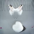 thumbnail image 5 of Diadema de felpa Adepaton Orejas de conejo Headwear Tail Set tocado Animal Fiesta de Halloween, 5 of 5