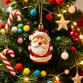 thumbnail image 4 of Christmas Tree Ornaments, Winter Plastic Hanging Decor | Christmas Ornaments for Small Tree, Candy Cane Snowman Santa Winter Hanging Pendant Charms, Christmas Holiday Party Supplies, D, 4 of 6