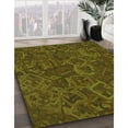 thumbnail image 3 of Ahgly Company Machine Washable Indoor Rectangle Transitional Dark Yellow Green Area Rugs, 2' x 5', 3 of 7