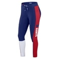 thumbnail image 2 of Women's WEAR by Erin Andrews Royal/Red New York Giants Color-Block Leggings, 2 of 6