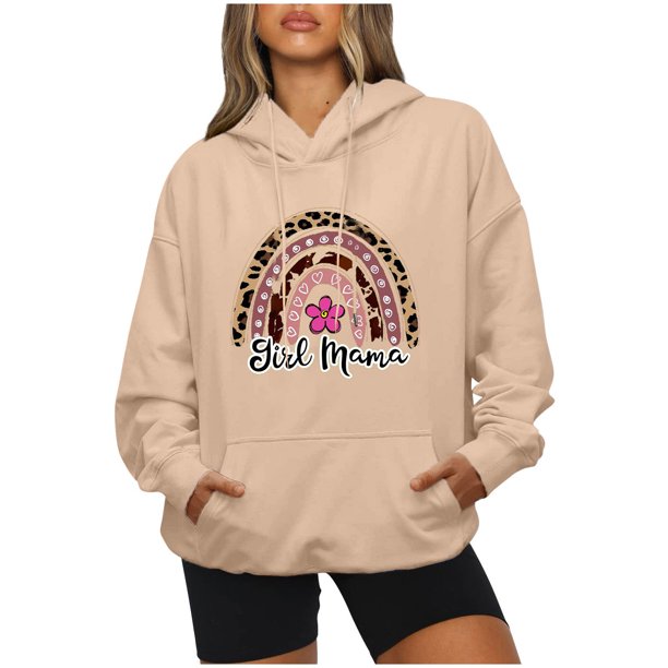 Ichuanyi liquidación para mujer cuello de manga larga con capucha impresión casualidad blusa blusa tops tops ICHUANYI WER202308214486