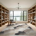 thumbnail image 2 of ODIKA 9'x12' Washable Area Rug Beige Transitional Ivory Effect Geometric Contemporary Abstract for Great Room, Indoor Concept, Large Living Low Pile, Flatwoven, 2 of 7