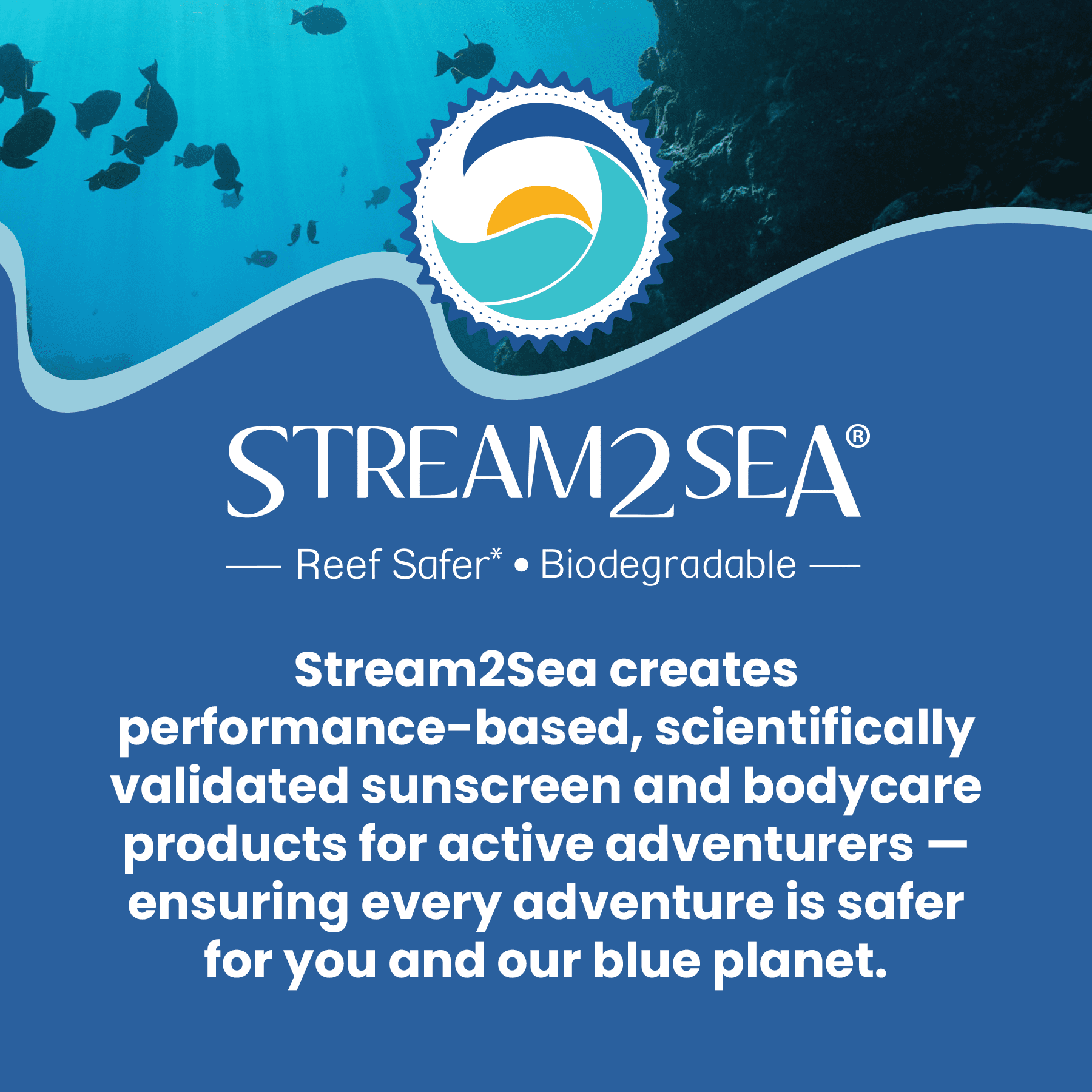 Stream2Sea SPF 45 Biodegradable Reef Safe Kids Mineral Sunscreen, Paraben Free -  2.5 fl oz