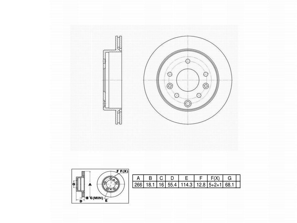 Winstop Brake Rotor, Rear WS233367, Mazda 929 1991-1990