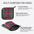 thumbnail image 3 of Yayeee Oven Mitts and Pot Holder Set of 2 Heat Resistant Kitchen Gloves Baking Hot Pad, Red Green Pattern, 3 of 5