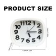 thumbnail image 2 of Clock Battery Operated Non Ticking Plastic Small Bedside Analog Alarm Clock Household, 2 of 4