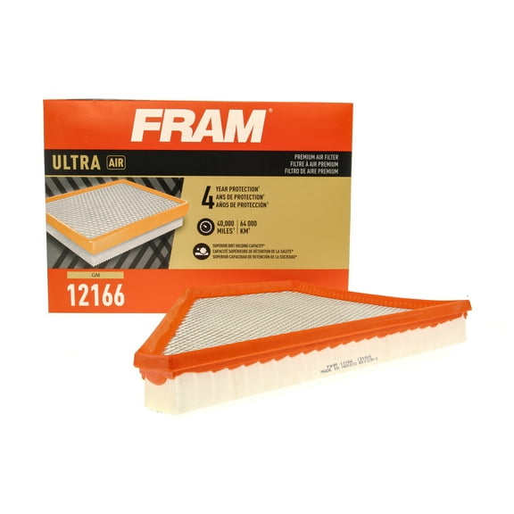 FRAM Ultra Air 12166, Premium Engine Air Filter, Replacement for Select Cadillac, Chevrolet and GMC Vehicles Fits select: 2018-2023 CHEVROLET TRAVERSE, 2017-2023 GMC ACADIA