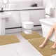thumbnail image 3 of Juego de 3 alfombrillas de baño de espuma antideslizantes, suaves, absorbentes y de secado rápido para mayor seguridad y comodidad. Lavables a máquina. Gris oscuro. Aestivo | Caqui | AESTIVO, 3 of 7